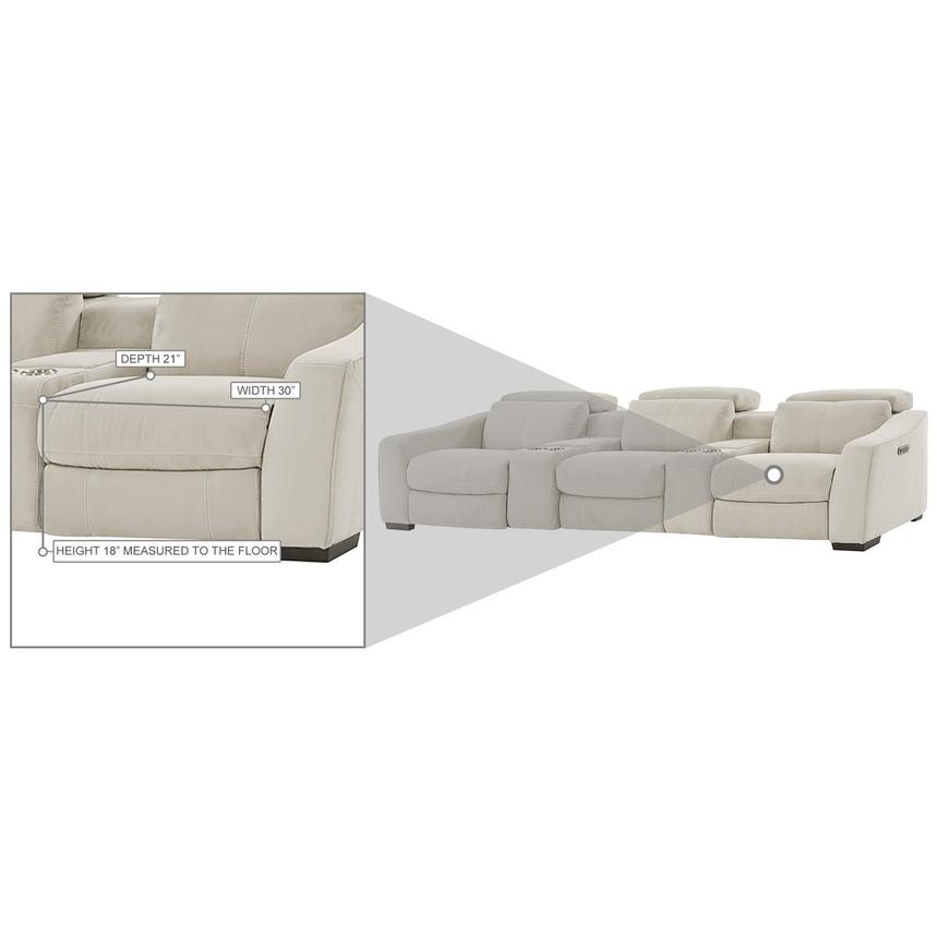Jameson Cream Home Theater Seating with 5PCS/3PWR  alternate image, 10 of 10 images.