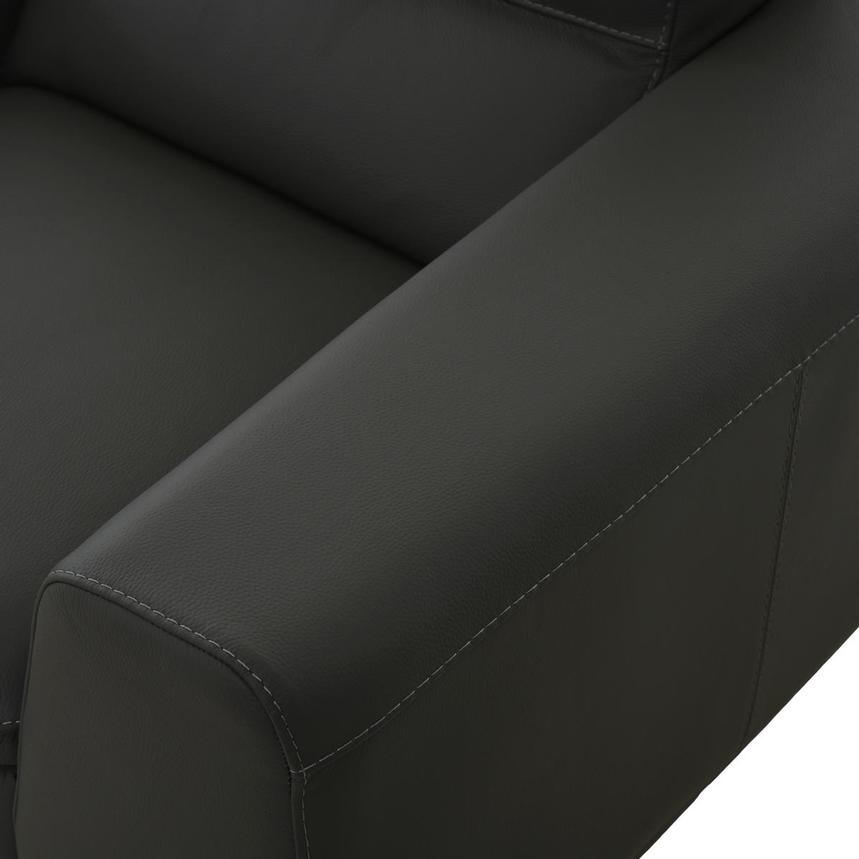 Milani Dark Gray Leather Chair  alternate image, 7 of 10 images.