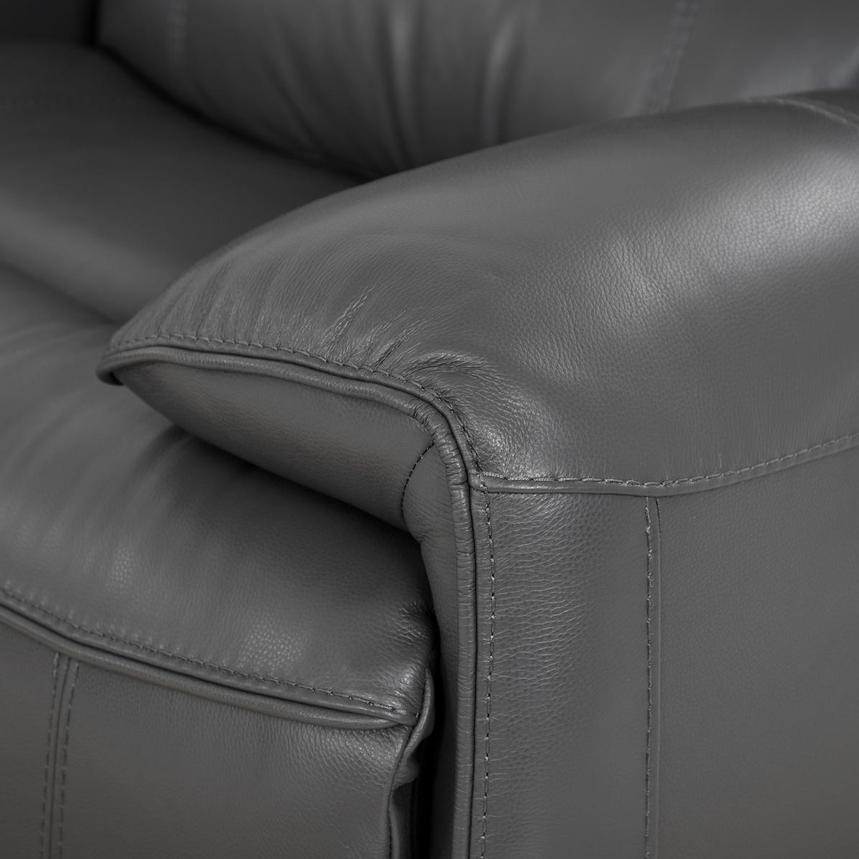 Cody Gray Leather Power Reclining Sectional with 6PCS/2PWR  alternate image, 7 of 10 images.