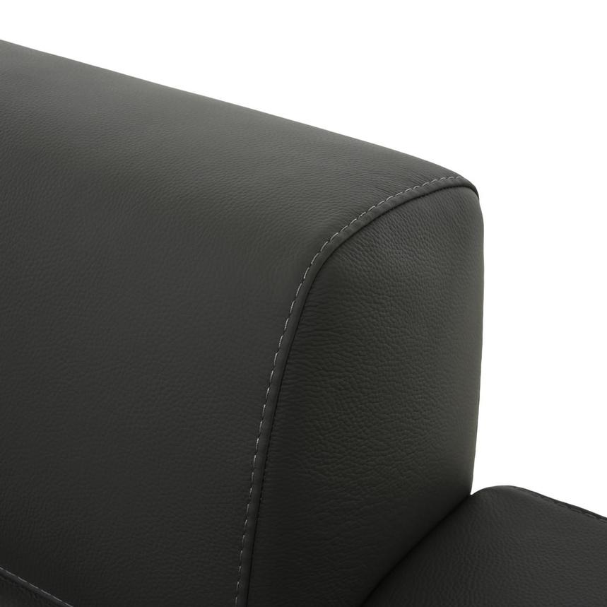 Milani Dark Gray Leather Sofa  alternate image, 6 of 10 images.