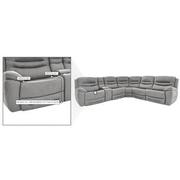 Dan Gray Power Reclining Sectional with 6PCS/2PWR  alternate image, 8 of 8 images.