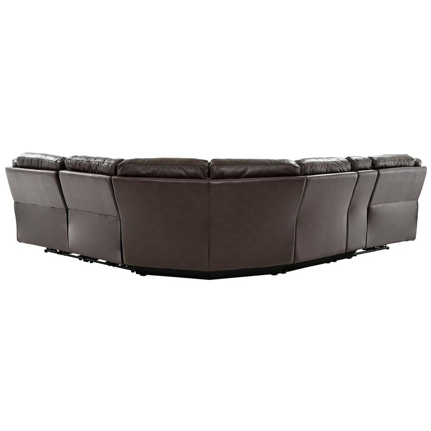 Stallion Brown Leather Power Reclining Sectional with 6PCS/2PWR  alternate image, 2 of 11 images.