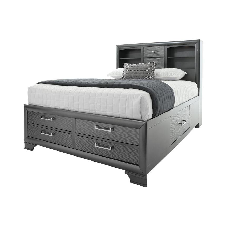 Jordyn Gray Queen Storage Bed | El Dorado Furniture