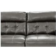 Stallion Gray Leather Power Reclining Sectional with 5PCS/2PWR  alternate image, 5 of 9 images.