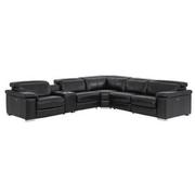 Charlie Black Leather Power Reclining Sectional with 6PCS/2PWR  main image, 1 of 12 images.