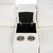 Charlie White Leather Power Reclining Sectional with 6PCS/2PWR  alternate image, 6 of 13 images.
