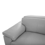 Charlie Light Gray Leather Power Reclining Sectional with 6PCS/2PWR  alternate image, 5 of 16 images.