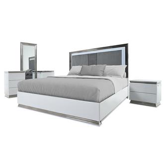 Leah White 4-Piece King Bedroom Set