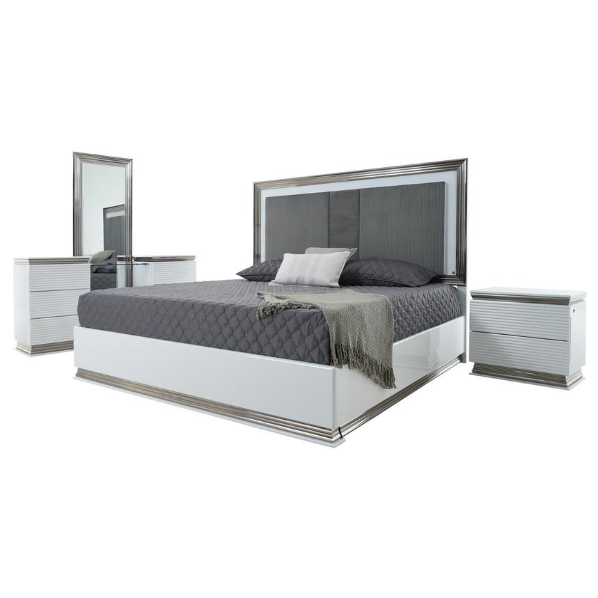 Leah White 4-Piece Queen Bedroom Set  main image, 1 of 5 images.