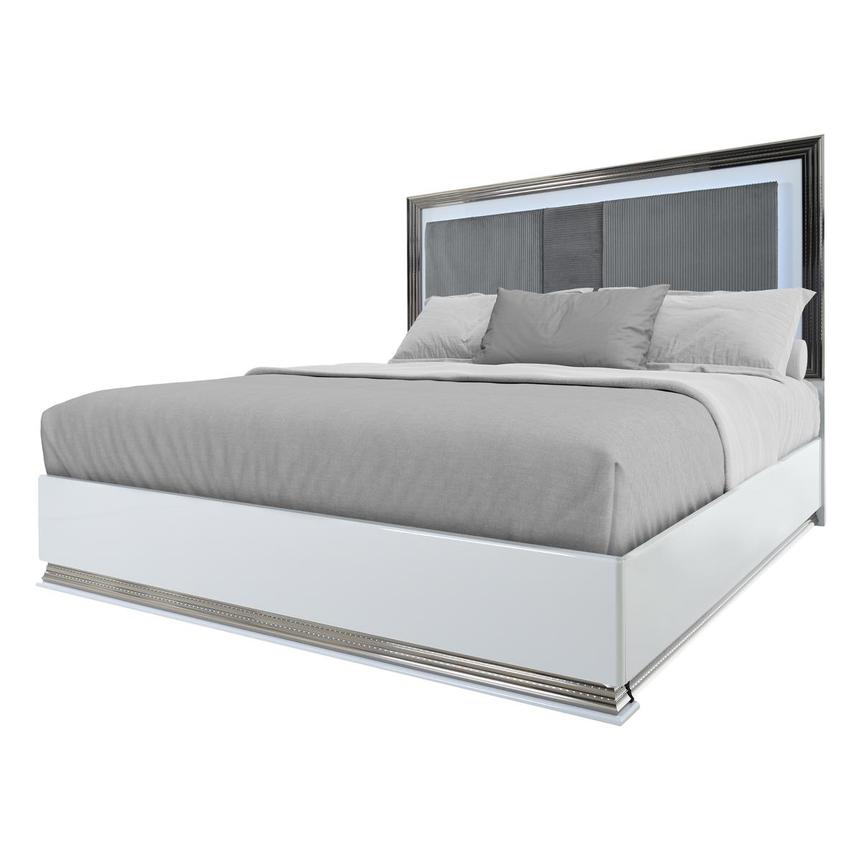 Leah White King Panel Bed  main image, 1 of 10 images.