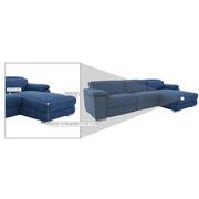 Karly Blue Corner Sofa w/Right Chaise  alternate image, 13 of 13 images.