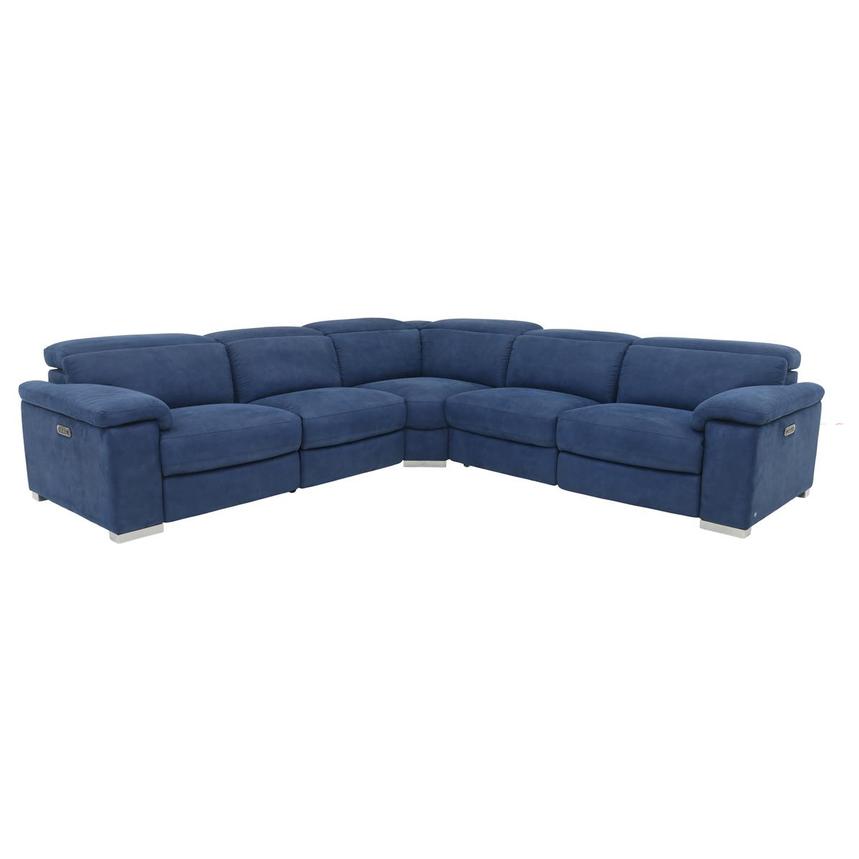 Karly Blue Power Reclining Sectional with 5PCS/2PWR  main image, 1 of 6 images.