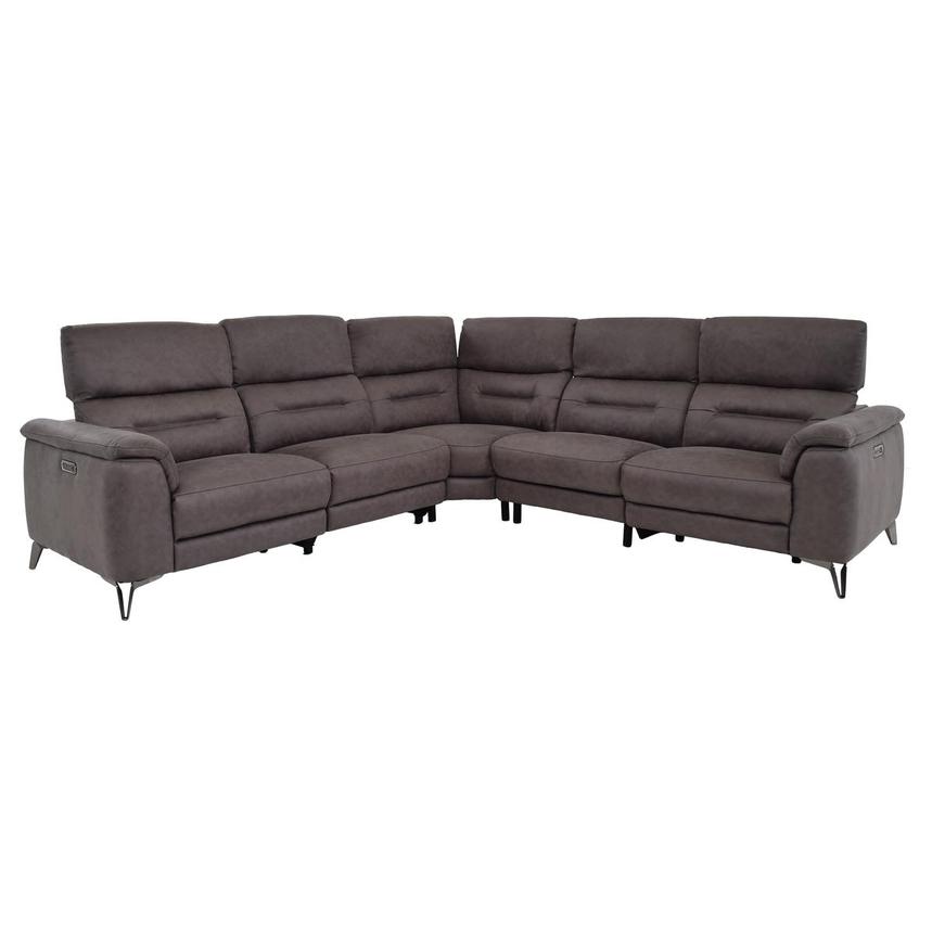 Claribel II Gray Power Reclining Sectional with 5PCS/3PWR  alternate image, 2 of 10 images.