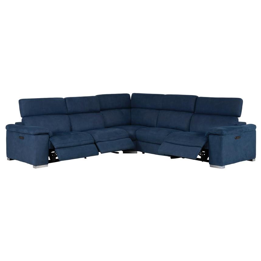 Karly Blue Power Reclining Sectional with 5PCS/3PWR  alternate image, 2 of 7 images.