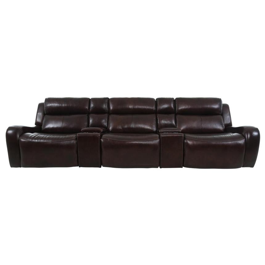 Jake Brown Home Theater Leather Seating with 5PCS/3PWR  main image, 1 of 15 images.