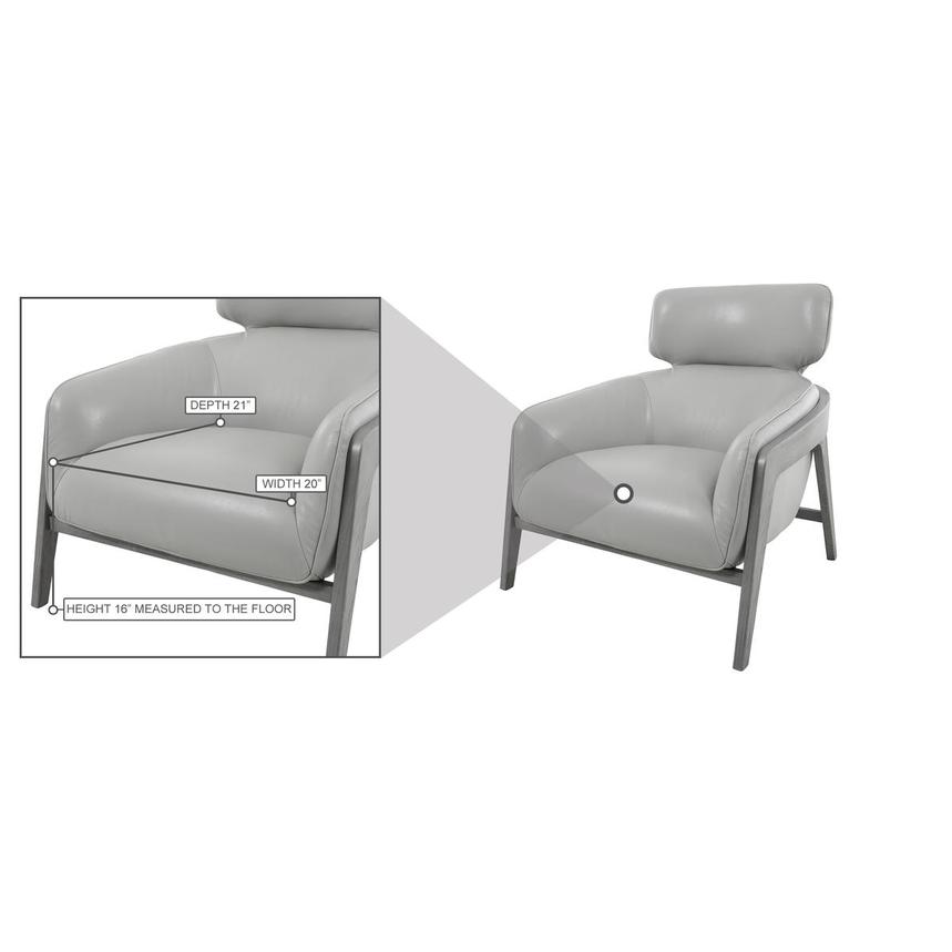 Irene Leather Accent Chair  alternate image, 9 of 9 images.
