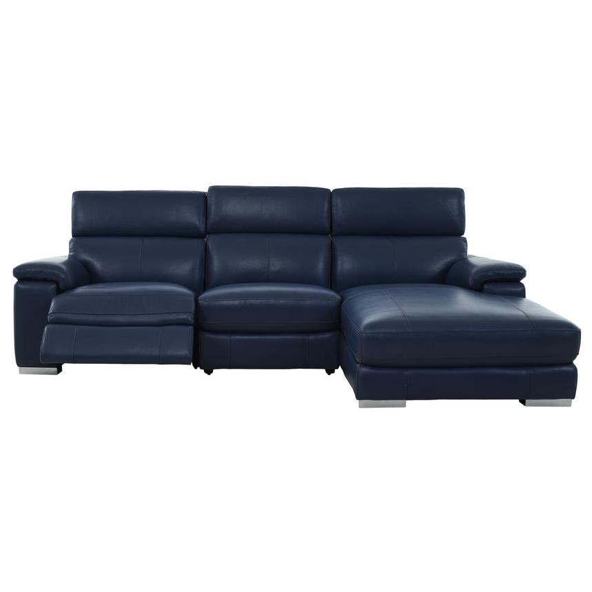 Charlie Blue Corner Sofa w/Right Chaise  alternate image, 2 of 14 images.