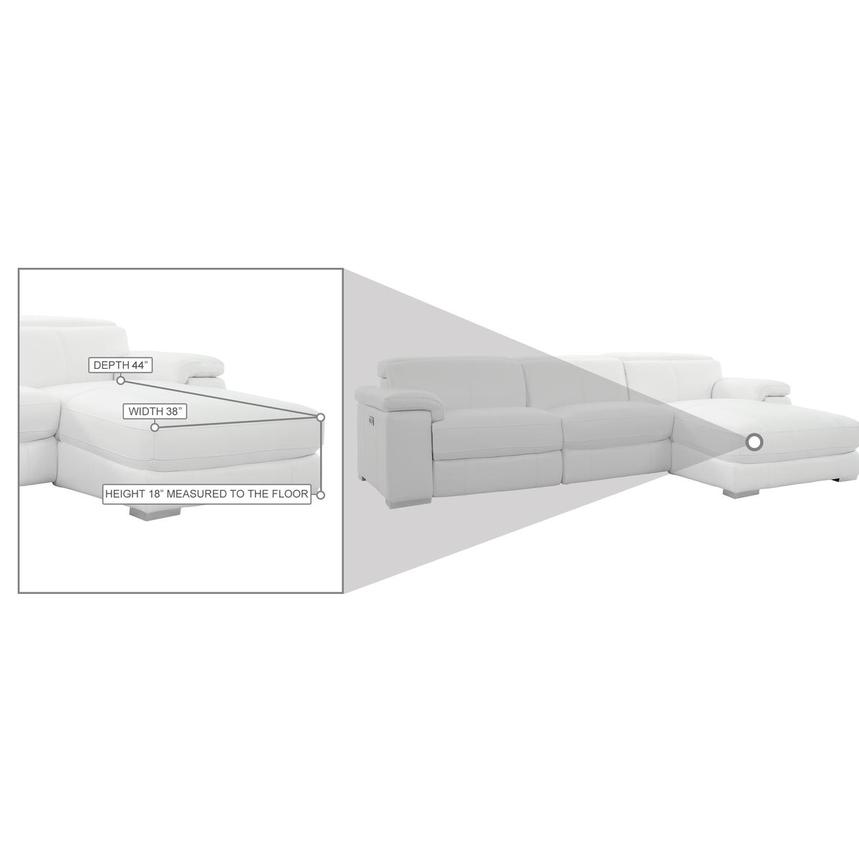Charlie White Corner Sofa w/Right Chaise  alternate image, 11 of 11 images.