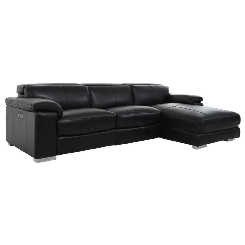 Charlie Black Corner Sofa w/Right Chaise alternate image, 7 of 13 images.