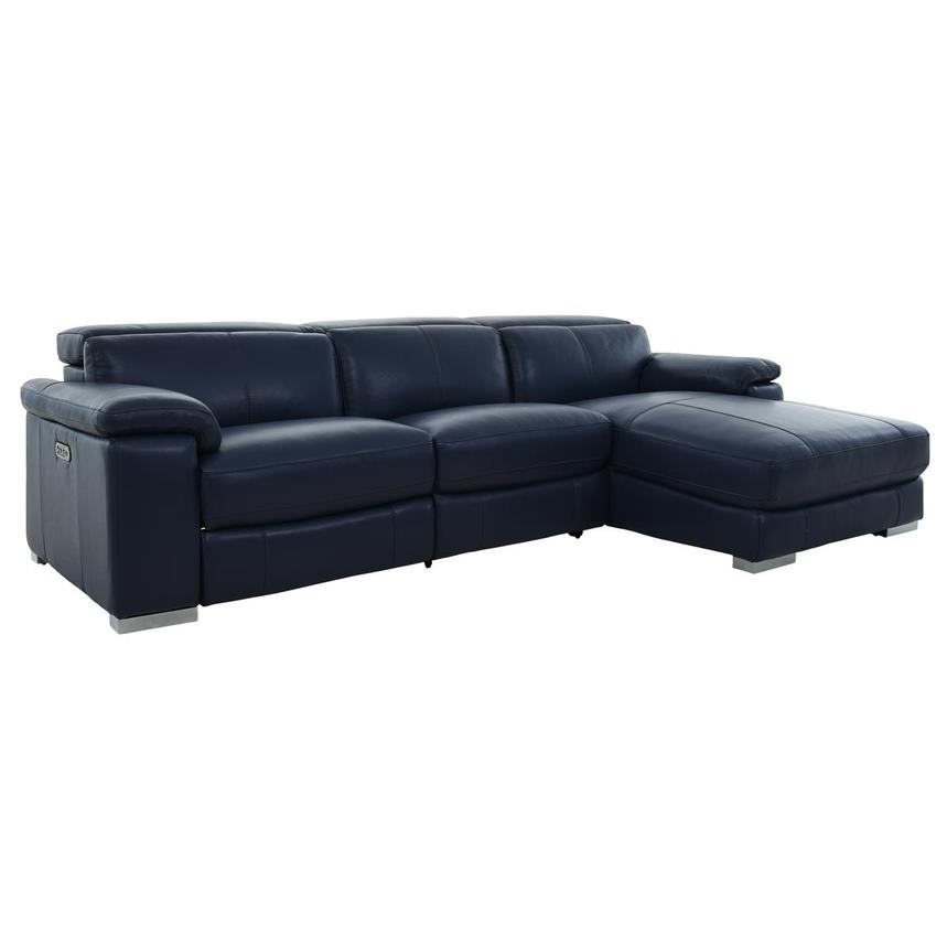 Charlie Blue Corner Sofa w/Right Chaise alternate image, 7 of 15 images.