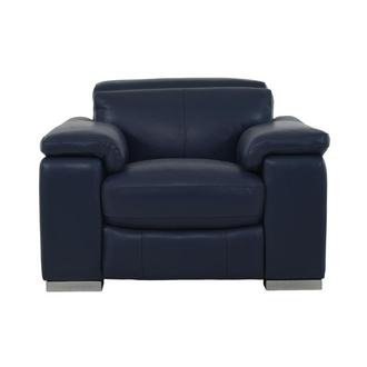 Charlie Blue Leather Chair