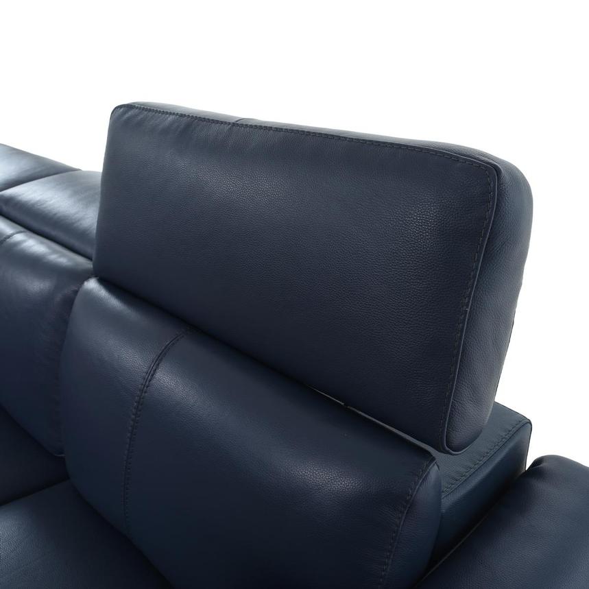 Charlie Blue Leather Power Reclining Sofa  alternate image, 7 of 10 images.