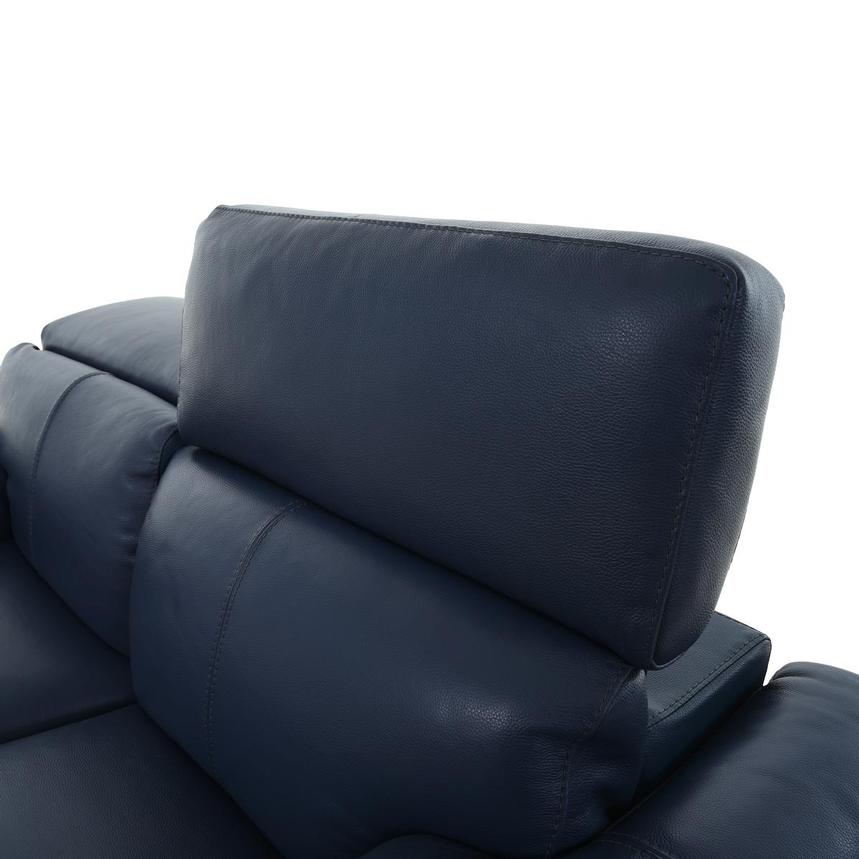Charlie Blue Leather Power Reclining Loveseat alternate image, 7 of 11 images.