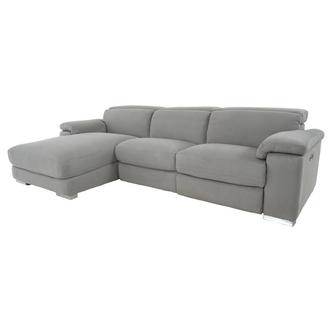 Karly Light Gray Corner Sofa w/Left Chaise