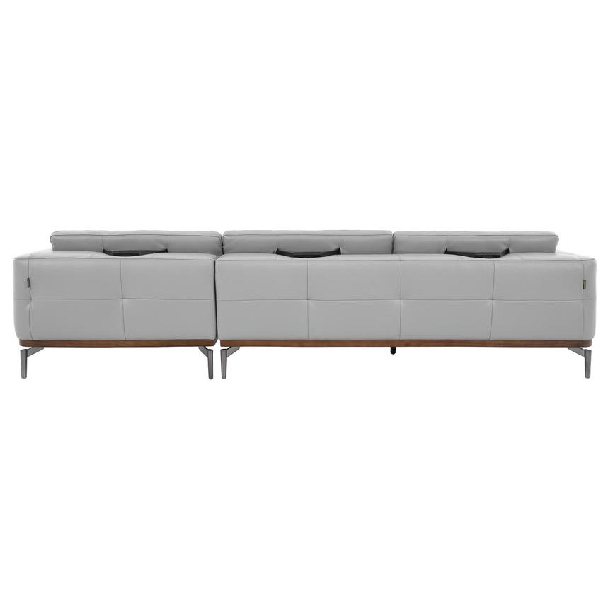 Nate Gray Leather Corner Sofa w/Right Chaise  alternate image, 7 of 15 images.