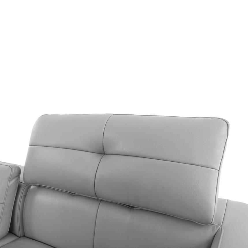 Nate Gray Leather Corner Sofa w/Right Chaise  alternate image, 8 of 14 images.