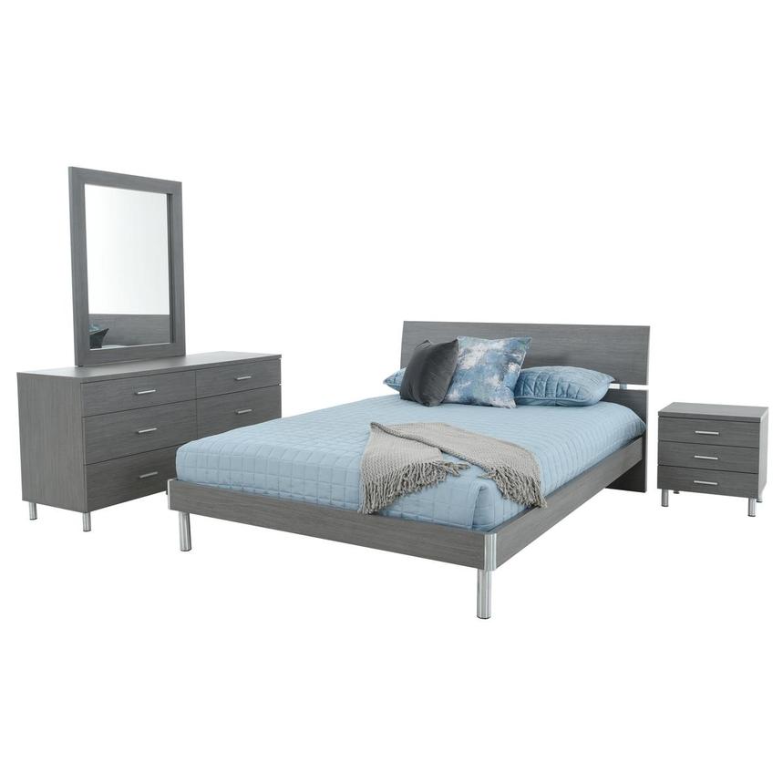 Nathan Gray 4-Piece Queen Bedroom Set  main image, 1 of 5 images.
