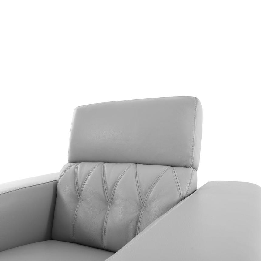 Anchi Silver Leather Power Recliner  alternate image, 6 of 10 images.