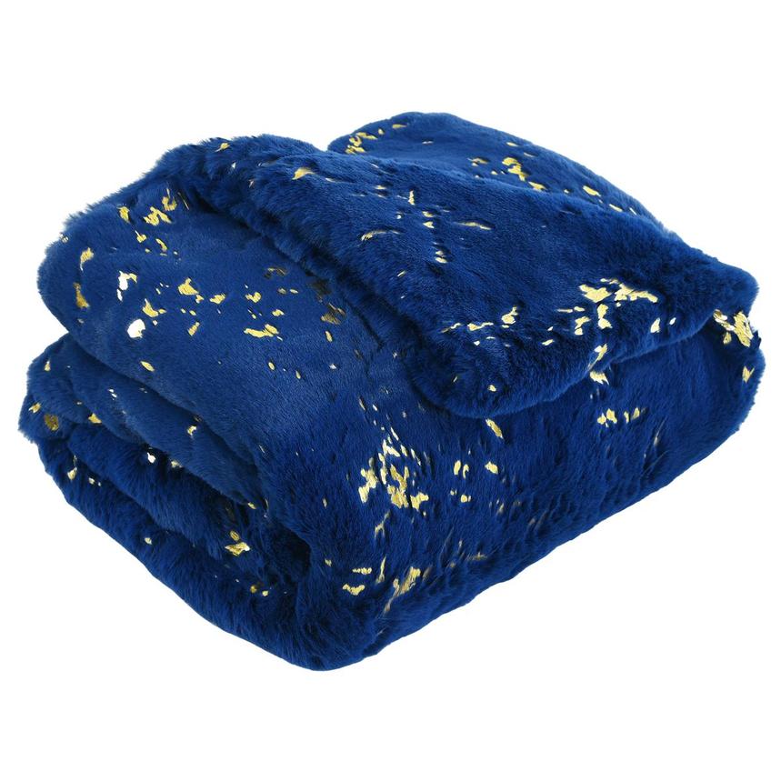 Navy velvet throw online blanket