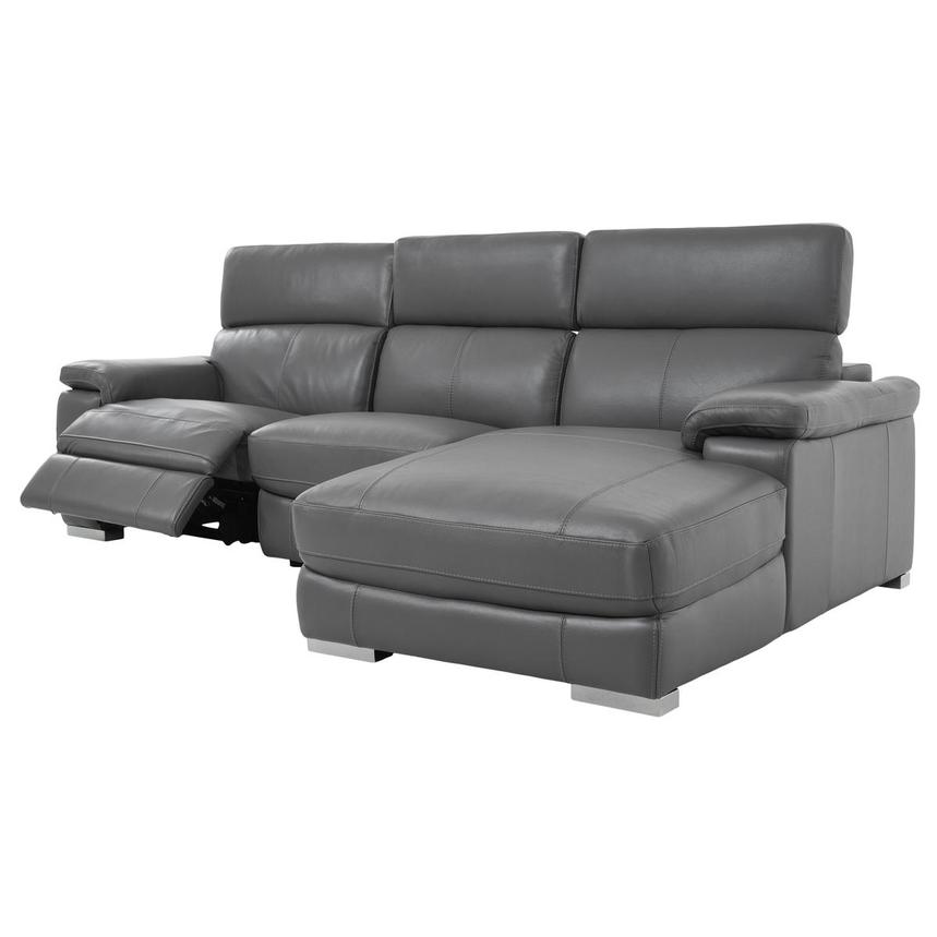 Charlie Gray Corner Sofa w/Right Chaise  alternate image, 4 of 12 images.