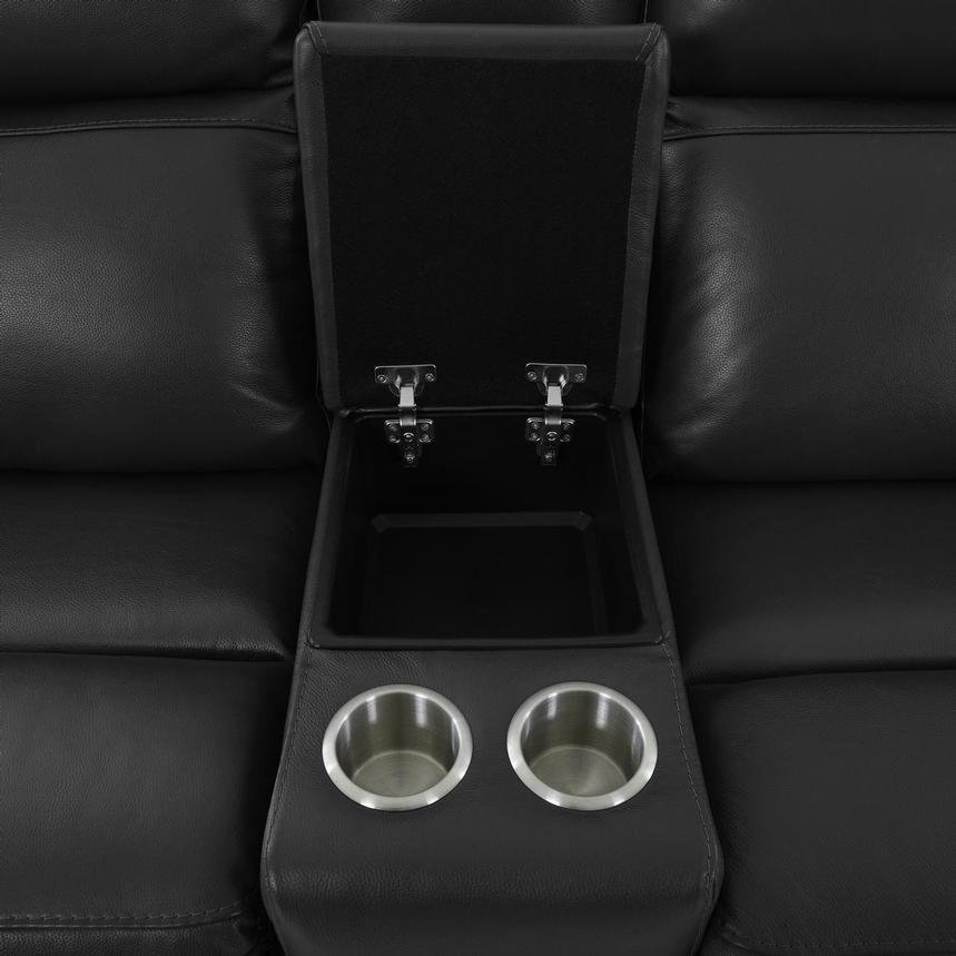 Benz Dark Gray Home Theater Leather Seating with 5PCS/3PWR  alternate image, 7 of 11 images.