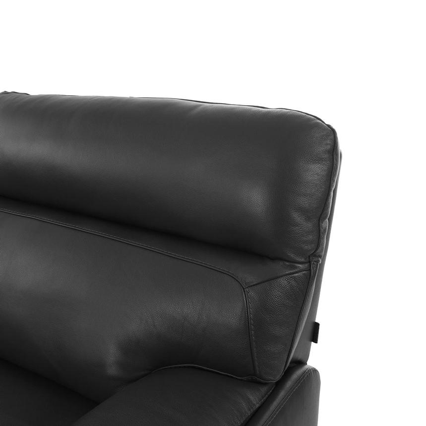 Benz Dark Gray Leather Power Reclining Sectional with 6PCS/2PWR  alternate image, 6 of 12 images.