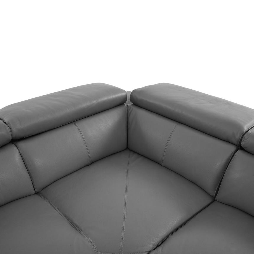 Gabrielle Gray Leather Power Reclining Sofa w/Left Chaise  alternate image, 6 of 11 images.