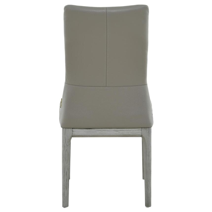 Lucky Gray Leather Side Chair  alternate image, 3 of 9 images.