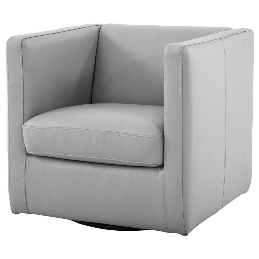 Cute Silver Leather Accent Chair