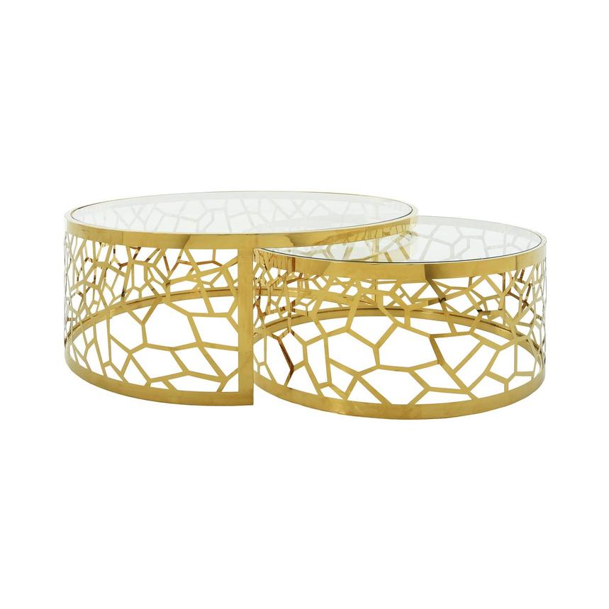 Lacey Gold Nesting Tables Set of 2  main image, 1 of 10 images.