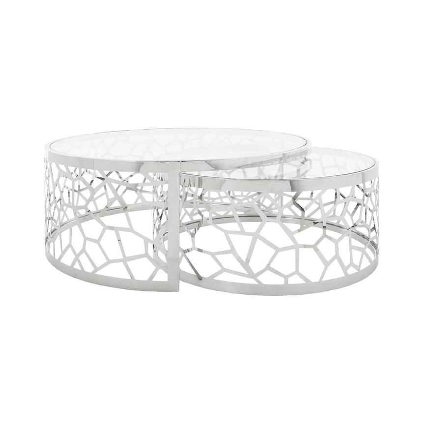 Lacey Silver Nesting Tables Set of 2  main image, 1 of 9 images.