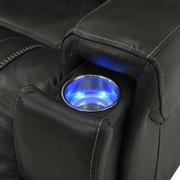 Bruce Power Reclining Leather Sofa w/Console  alternate image, 9 of 12 images.