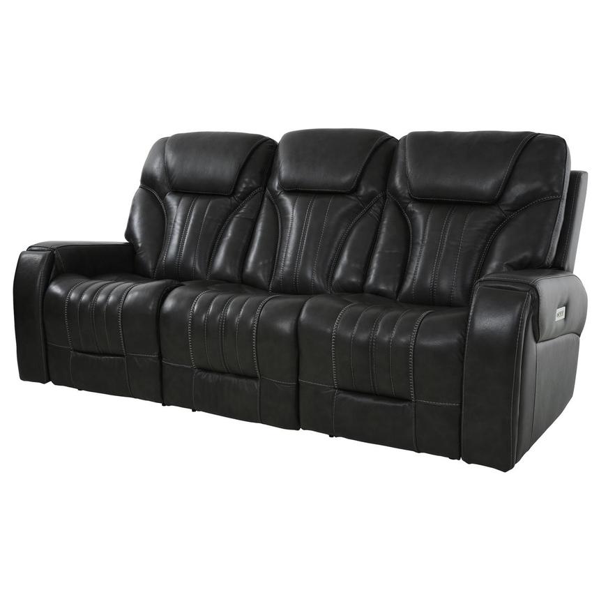Bruce Power Reclining Leather Sofa alternate image, 2 of 10 images.