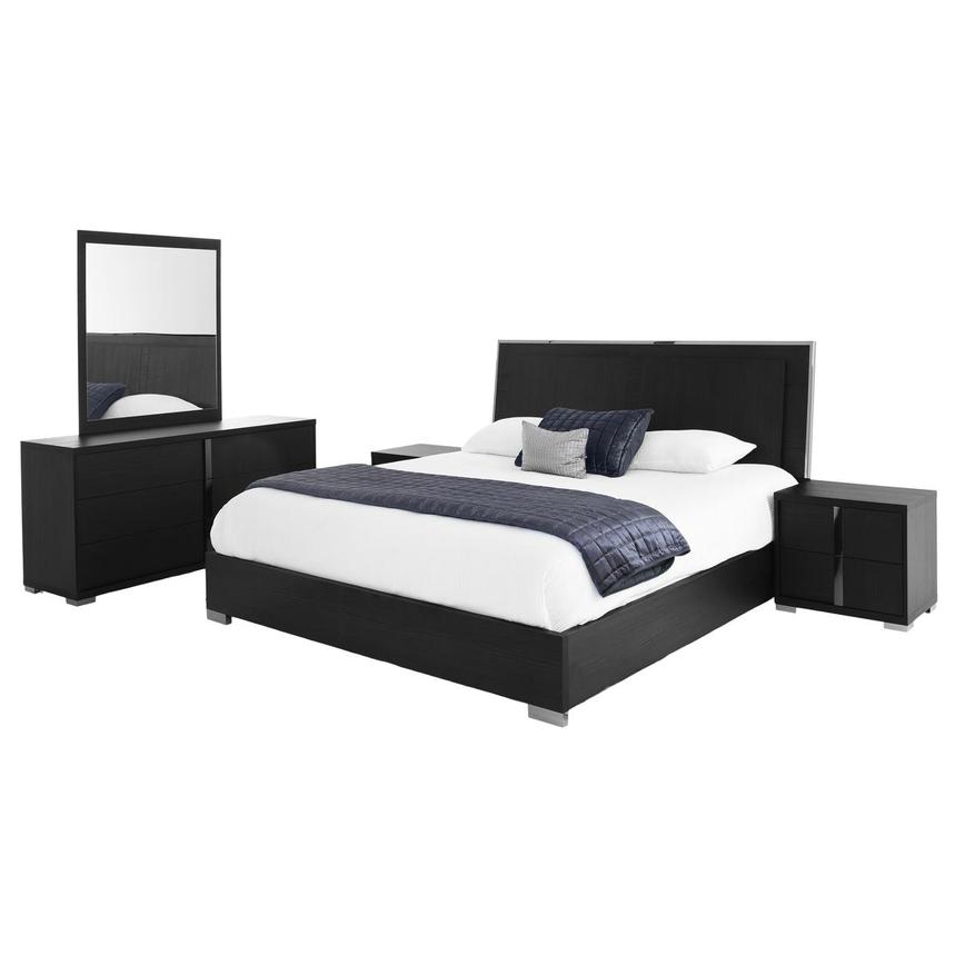 Verona Black 5-Piece Queen Bedroom Set main image, 1 of 8 images.