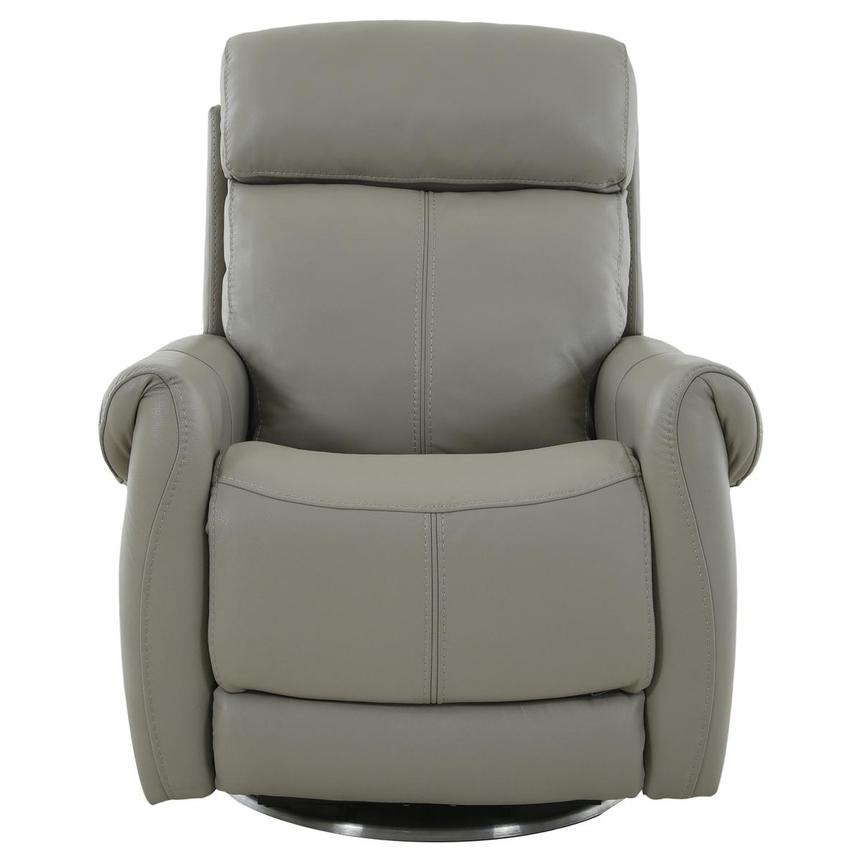 Rogelio Gray Leather Power Recliner  alternate image, 2 of 8 images.