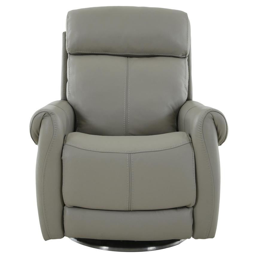 Rogelio Gray Leather Power Recliner alternate image, 2 of 8 images.