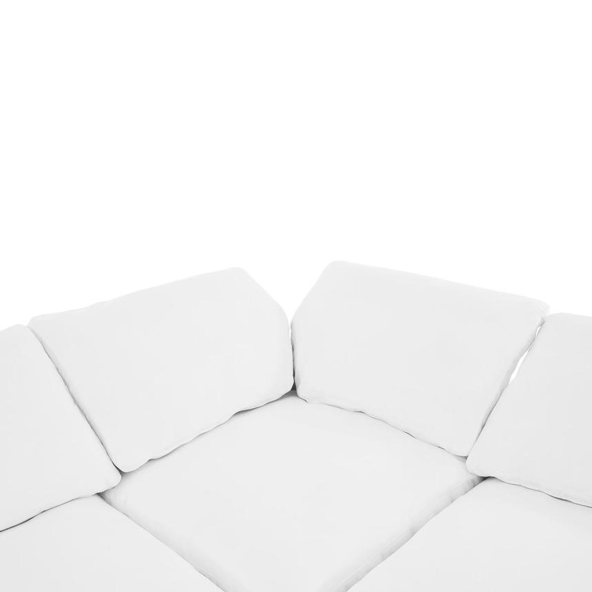 Depp White Corner Sofa with 5PCS/2 Armless Chairs  alternate image, 4 of 11 images.