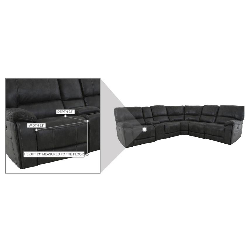 Ralph Power Reclining Sectional with 6PCS/2PWR  alternate image, 16 of 16 images.