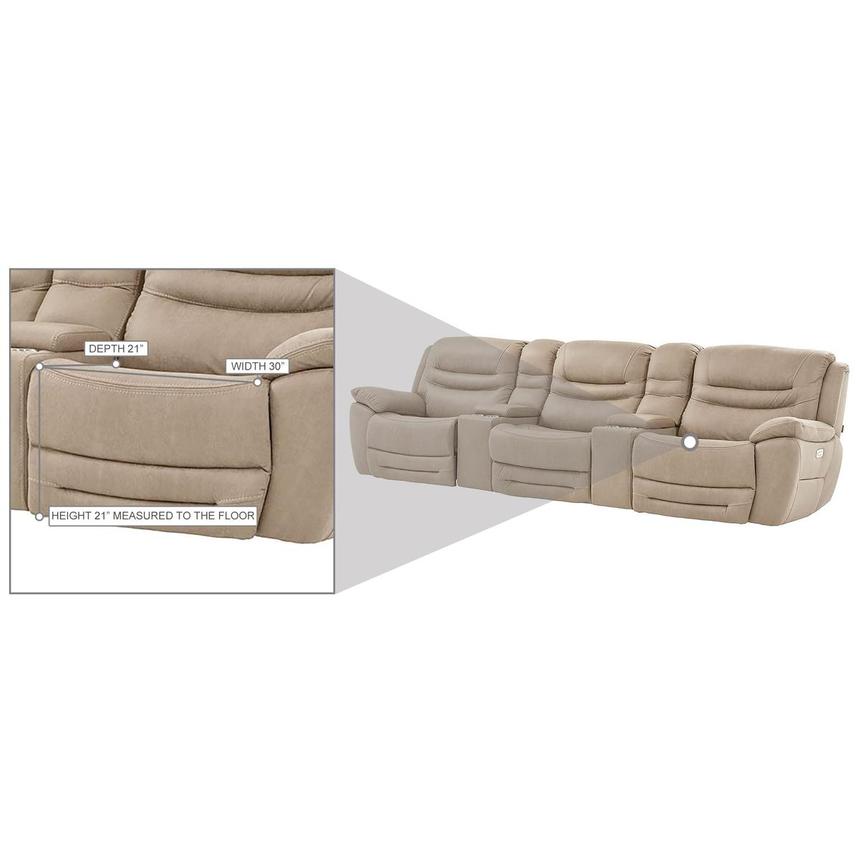 Dan Cream Home Theater Seating with 5PCS/3PWR  alternate image, 8 of 8 images.