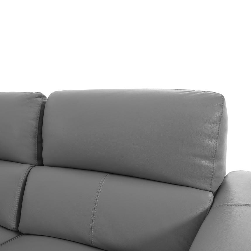 Charlette Silver Leather Power Reclining Sectional  alternate image, 6 of 11 images.